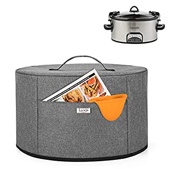 【中古】Luxja スロークッカーカバー (アルミ箔裏地) スロークッカーダストカバー ほとんどの6-8クォートオーバルスロークッカー グレー