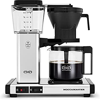 【中古】ガラスカラフェ、ポリッシュしろがね色Moccamaster KBG 741 10カップコーヒーブリューワー