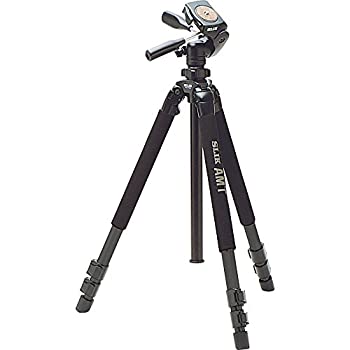 【中古】【未当て嵌める未開封】Slik Pro 700DX AMT 3一部分三脚 食パンとティルトヘッド付き添い人 耐荷重20重量ポンド 最大限度高さ6.23フート 黒いこと