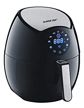 【中古】GoWISE USA GW22621 4th Generation Electric Air Fryer w/ Touch Screen Technology%ｶﾝﾏ% Button Guard \u0026 Detachable Basket - Black 3.7 QT%ｶﾝ