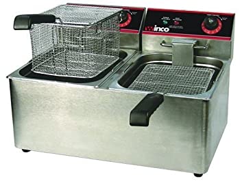 【中古】Winco eft-32カウンタートップComm。Deep Fryer、ツインWell W /蓋、32ポンドオイルで容量Winco｜AJIMURA-SHOP