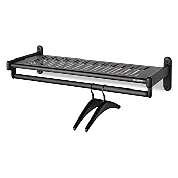 【中古】【未使用未開封】48%ﾀﾞﾌﾞﾙｸｫｰﾃ% Wide Wall Shelf Rack%ｶﾝﾏ% Powder Coated Textured Steel%ｶﾝﾏ% Black