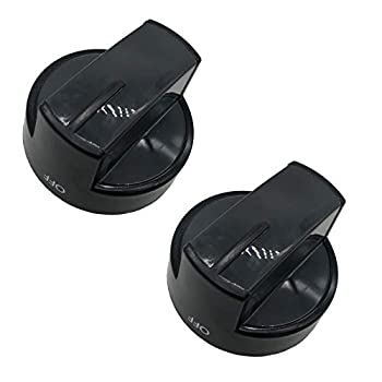 【中古】【未使用未開封】ガスレンジノブ ブラック 交換用 W10339442 Whirlpoolレンジ/ストーブ/オーブンに対応 WPW10339442 PS3507188 2個パック