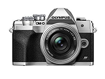 【中古】OLYMPUS OM-D E-M10 Mark IV しろがね色上半身 しろがね色 M.Zuiko デジタル ED 14-42粍 F3.5-5.6 EZ水晶体一揃いの道具
