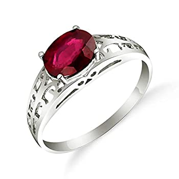 1.15?CT 14?Kソリッドホワイトローズイエローゴールドフィリグリーソリティアリングwith Natural Ruby 2330 レッド