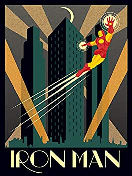 【中古】【輸入品・未使用】アイアンマン アートデコキャンバス印画 マーベルコミックス 30 x 40cm