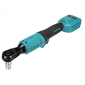 【中古】1/2インチ充電式ラチェットレンチセット、47.5NMブラシレス直角電動ラチェットドライバー26Vアングルドリルドライバー取り外しネジナット修理電