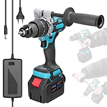 【中古】Saras 家庭用 3in1 Multifuctional 13mm インパクト ドリル 21V 120Nm ハンマー ドリル ミニ電動ドライバー 回転方法調整 20+1 ギアのトルク調整