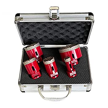 【中古】プロフェッショナルダイヤモンドドリルビットセット5ピース20MM / 35MM / 40MM / 50MM / 68MM M14ろう付けダイヤモンドタイルドリルセット、アル