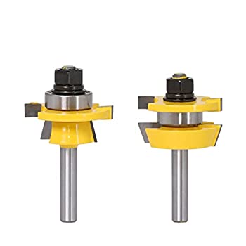 【中古】カーバイドミリングカッター 2パック8mmシャンクベベルダブテールアセンブリルータードリルビットセットTスロットミルの木材木工の切削工具
