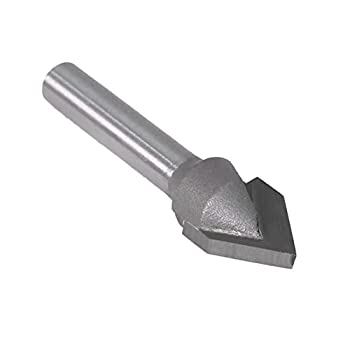 【中古】カーバイドミリングカッター 1ピースV溝タングステン炭化タングステンルータービット60度 CNC木工6mm 1/4シャンクのためのドレッシング彫刻ドリ