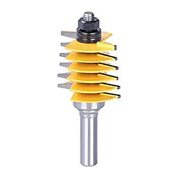 【中古】1個12mmシャンクウッドルータービット2歯調整可能なフィンガージョイントルータービット木工工具用ほぞカッター