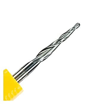 【中古】フライスカッタービット回転させるビット 10 R0.75xD4X20.5X50粍 4粍シャンクタングステンカーバイドコニカルボールノーズエンドミルとHRC55コーティン