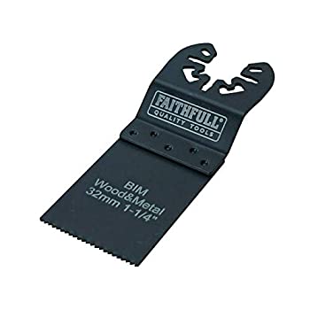 【中古】Faithfull MFWM32 バイフラッシュカット ウッド/メタルブレード 32mm マルチカラー 1
