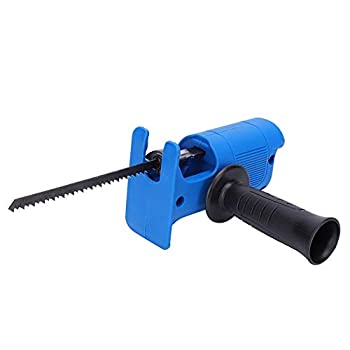 【中古】電動レシプロソー ポータブル電動ジグソー 木材切削用 電動ドリル工具アタッチメント 電動ハンドソー3枚刃 ブルー