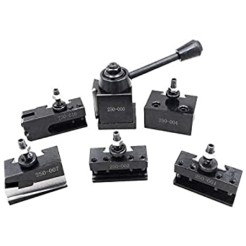 【中古】旋盤のための1セットのスチールツールポストセットユニバーサル別れブレード工具ホルダ