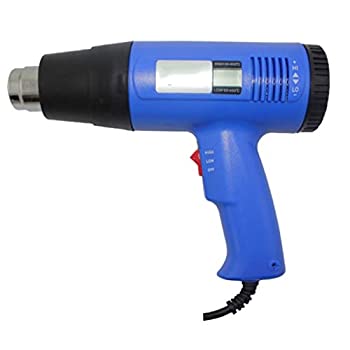 【中古】ヒートガン、1600W変数温度（0℃?600℃）温度表示、DIYのためのアクセサリー、メンテナンス、家の装飾で、ホットエアガンを制御 (Color : Blue,