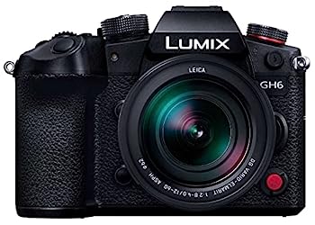 【中古】パナソニック 銀鏡受け答え一眼写真機 ルミックス GH6L 水晶体一揃いの道具 判定基準望遠レンズ属する 黒いこと DC-GH6L