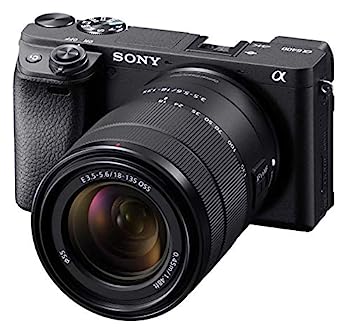 【中古】Sony Alpha A6400 Mirrorless Digital Camera [with 18-135粍 Lens] - Wi-Fi and NFC Enabled, International version - No Warranty (Black)