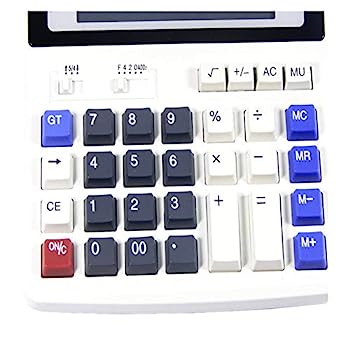 【中古】電卓 ビッグボタンオフィス電卓大型コンピュータキーMUTI機能コンピュータ電池計算機