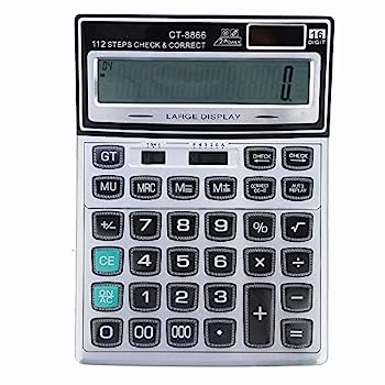 【中古】電卓 オフィスや学生のために電卓クリスタルボタン電卓 時間計算 (Color : White, Size : One size)|AJIMURA-SHOP