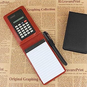 【中古】計算器 計算器の利得に執務室で創造的PUなめし革当用日記A7計画者多役立つことポケットミニノート 使い分かりやすい (Color : Brown, Size : One s