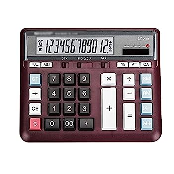 【中古】デスクトップ電卓、大きなグレーボタン、太陽電池の二重電源、シンプル、オフィス、ファイナンス会計でデスクトップ表示 (Color : Black 2)｜AJIMURA-SHOP