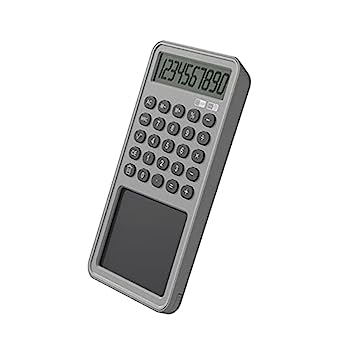 【中古】計算器 今めかしい 事務机いの一番計算器おぼえ書き計算器商行為差し上げ物執務室の数えること機 LCD.手描き板12桁 卓上数えること機 (Color : 薄墨色)