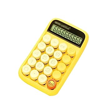 【中古】事務用品 携帯用デスクトップ電卓表示NO 7バッテリ計算機標準機能電卓 卓上計算機 (Color : Yellow)|AJIMURA-SHOP
