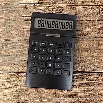 【中古】計算器 10桁金属元素境界線の外側ソーラー計算器デュアルワット数自動小銃シャットダウンオフィス計算器 執務室、学習者、御役目用 (色 : Black, Size : 18x11糎)