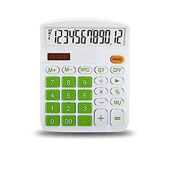 【中古】電卓 12ビット電卓デスクトップソーラーデュアルパワーABSプラスチックの表示色電卓 オフィス、学生、仕事用 (色 : Blue, Size : 14.8x11.9cm)｜AJIMURA-SHOP