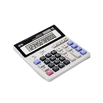 【中古】多機能 電卓太陽電池デュアルパワービッグボタン12桁大きい LCD.電卓の大きなディスプレイを表示します 実用的なギフト (Color : White)｜AJIMURA-SHOP