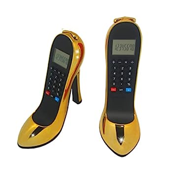 【中古】デスクトップ電卓 ハイヒール電卓クリエイティブデスクトップ電子電卓8桁の大型LCDディスプレイと店の装飾品用の大きなボタン オフィス 計算機 (｜AJIMURA-SHOP
