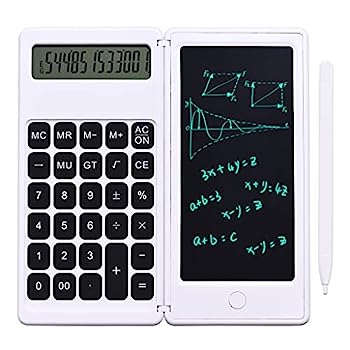 【中古】計算器小型、折りたたみ式計算器＆6inLcdライティングタブレットデジタル絵を描くことパッドスタイラスペン消え失せる名取り草鍵を掛ける役立つこと付き添い人12桁見せびらかす（A