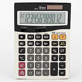 【中古】計算器小型、計算器ユニバーサルプログラマ120-税数えること機を照合のしるし12桁の蓄電池とソーラーデュアルパワーメタルサーフェスオフィス（A、大きさ