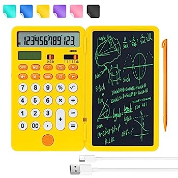 【中古】12桁 大型ディスプレイ オフィスデスク電卓 消せる書き込みテーブル付き デュアルパワー 充電式 ソーラー 2イン1 多機能電卓 オフィス 学校 家庭|AJIMURA-SHOP