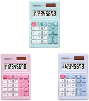 【中古】卓上電卓、オフィス用電卓、電卓 基本電卓 オフィスおよびホームスタイル電卓 8桁の教育用 学校およびデストップ使用に適した 4.3x2.8x0.7インチ｜AJIMURA-SHOP