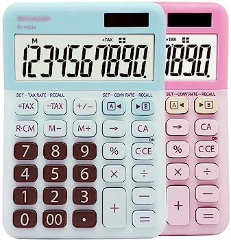 【中古】電卓 電卓 ベーシック オフィス 金融電卓 10桁表示 太陽電池 デュアルパワー 標準機能 デスクトップ電卓 電卓 ギフト (Color : Pink+Blue)｜AJIMURA-SHOP