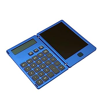 【中古】ハンドヘルド電卓、12桁のディスプレイ、手書きメモ帳、手書きボード、バッテリー駆動のシンプルブルー、ビジネスオフィス 電卓 (Color : Blue)|AJIMURA-SHOP