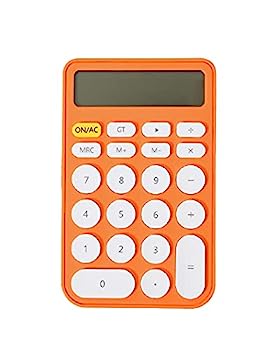 【中古】ソーラー12桁のワイドスクリーン電卓、かわいいミニ多機能ポータブル科学計算機、学生会計に適しています。 電卓 (Color : Orange, サイズ : 5.6