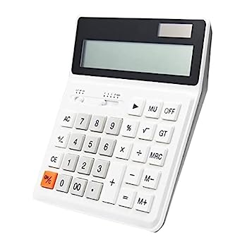 【中古】電卓、卓上電卓 太陽光発電を備えた中等学校向けの関数電卓。 オフィスの文房具セットと備品に最適、大型LCDディスプレイと大型ボタン卓上電卓ビ