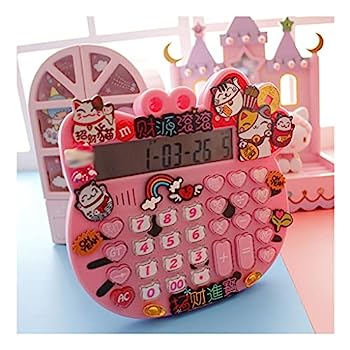 【中古】かわいいデスク電卓ラッキーキャットオフィス電卓大表示ベストボイスデスクトップ学生コンピュカルトAAAアルカリ電池 電卓 (Color : Pink)｜AJIMURA-SHOP