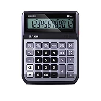 【中古】計算器12桁の机の根本原理数えること機2XAAの蓄電池と大きなLCD見せびらかすと大きなボタンホームオフィスの数えること機 計算器 (大きさ : 大)