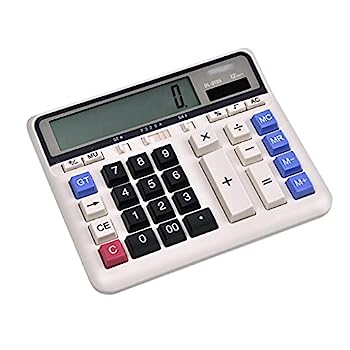 【中古】標準尺度役立つこと事務机いの一番計算器根本原理ファイナンス計算器お日さま蓄電池式会計監督官数えること機12桁のLCD見せびらかす 計算器