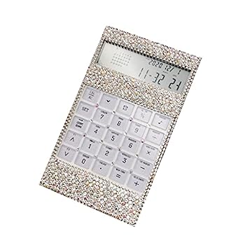 【中古】ラインストーン計算機カレンダータイムアラーム時計のラインストーン電卓装飾オフィス電卓 電卓 (Color : Beeps)|AJIMURA-SHOP