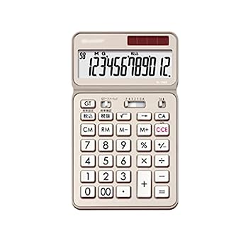 【中古】計算器大見せびらかすお日さま計算器大鍵12桁の数えること機を備えた大型机の頭身震い数えること機 計算器 (Color : Gold)