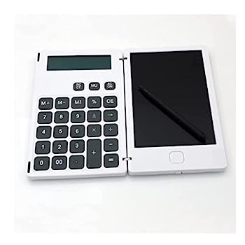 【中古】卓上電卓、電卓基本電卓メモ帳、LCD ライティング タブレット ロック ボタン、E ペン インクレス ドローイング メモ パッド プランニング ボード