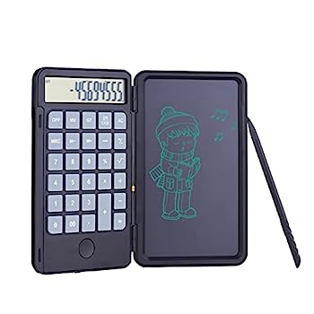 【中古】卓上電卓、小型電卓、ポータブル電卓および書き込みタブレット デジタル描画パッド 12 桁デジタルディスプレイ スタイラス消去ボタン ロック機能|AJIMURA-SHOP