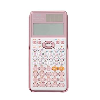 【中古】卓上電卓、電卓小型、2行表示バッテリーとソーラー駆動LCDディスプレイ付き14桁関数電卓(色 : B-ブルー) (Color : A pink)