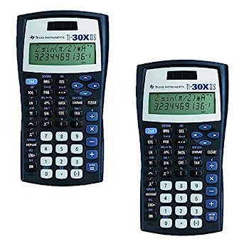【中古】Texas Instruments TI-30X IIS 2-Line Scientific Calculator, Black with Blue Accents